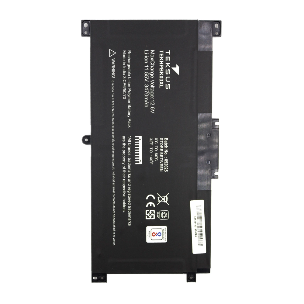 Teksus Laptop Battery Compatible For HP BK03XL view 3